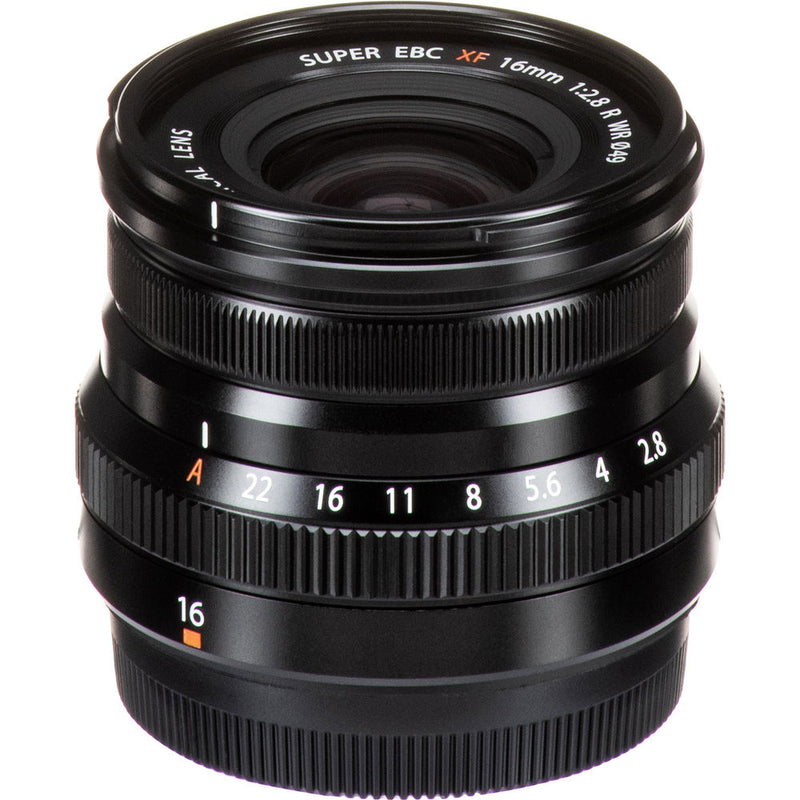 FUJIFILM XF 16mm f/2.8 R WR Lens with UV Filter Kit (Black)