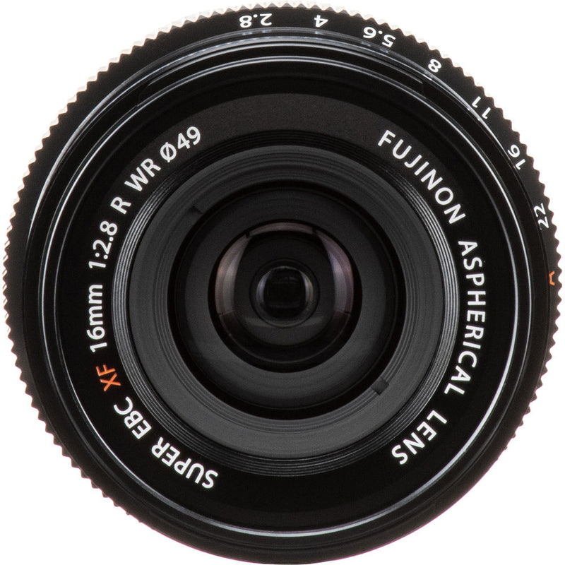 FUJIFILM XF 16mm f/2.8 R WR Lens with UV Filter Kit (Black)