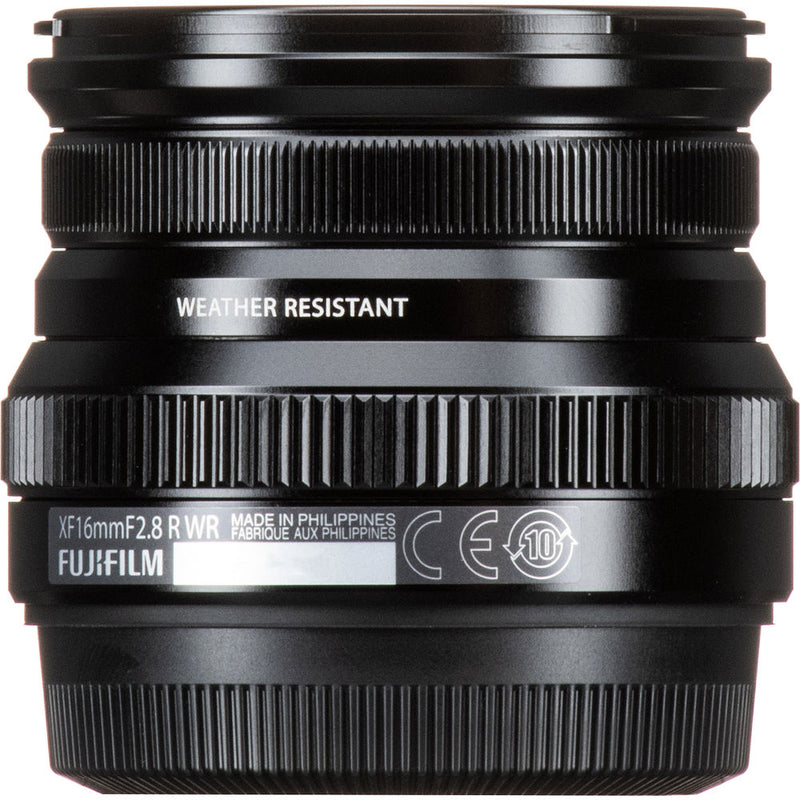 FUJIFILM XF 16mm f/2.8 R WR Lens with UV Filter Kit (Black)