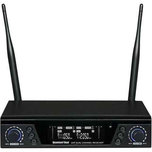 AMT Q7 DUAL 1T Quantum 7 Dual Wireless Receiver and Single Instrument Transmitter (No Mic, 900 MHz)