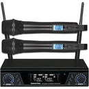 AMT Q7 Dual-Channel Q7 Receiver with Two Q7V Handheld/Mic Wireless System for Vocal (900 MHz)