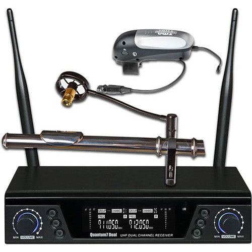 AMT Q7-Z1 Dual-Channel Q7 Receiver and Single Transmitter Wireless System for Flute (900 MHz)