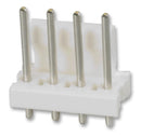 AMP - TE CONNECTIVITY 640388-4 Wire-To-Board Connector, Vertical, 3.96 mm, 4 Contacts, Header, MTA-156 Series, Through Hole