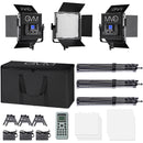 GVM GVM-672S-B 40w 14.8v/110-220 3200-5600K BC 3-LED Panel Kit