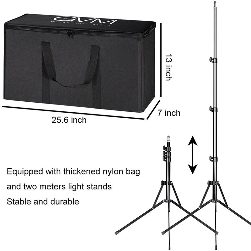 GVM GVM-520S-B 30w 14.8v/110-220 3200-5600K BC 2-LED Panel Kit