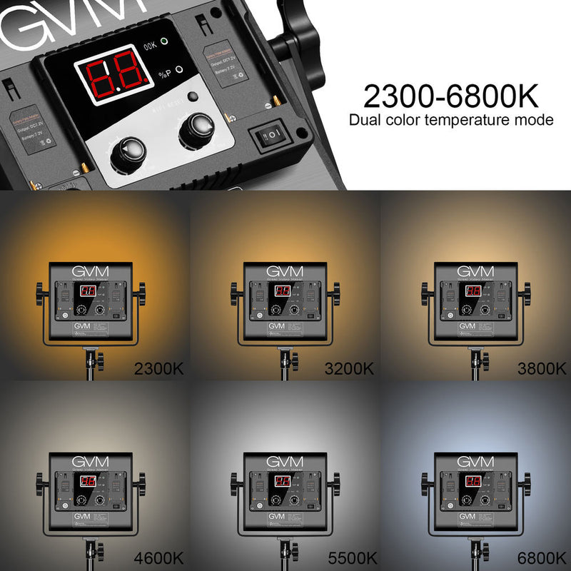 GVM GVM-560AS 30w 14.8v/110-130 2300-6800K BC 3-LED Panel Kit