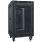 Lowell Manufacturing Rack-Portable-14U, 22" Deep, Fully Vented Door (Black)