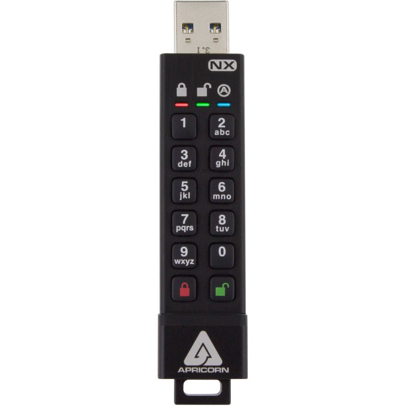 Apricorn Aegis Secure Key 4GB 3NX Encrypted USB 3.1 Flash Drive