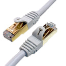 Tera Grand Premium CAT-7 Double Shielded 10 Gigabit 600MHz Ethernet Cable (White) 75'