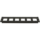 Lowell Manufacturing Rack Panel-3U - Mounts 6 - 1-Gang Devices (Black)