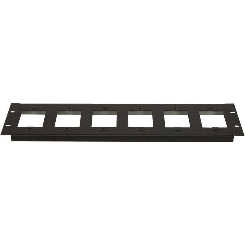 Lowell Manufacturing Rack Panel-3U - Mounts 6 - 1-Gang Devices (Black)