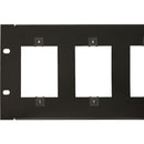 Lowell Manufacturing Rack Panel-3U - Mounts 6 - 1-Gang Devices (Black)