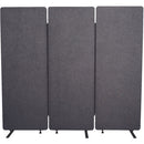 Luxor Reclaim Acoustic Room Dividers - 3 Pack In Slate Gray