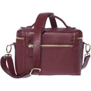 FEDERICO SERRANI Kimberley Leather Camera Bag (Cremisi)