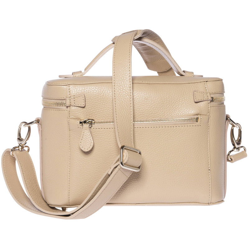 FEDERICO SERRANI Kimberley Leather Camera Bag (Champagne)