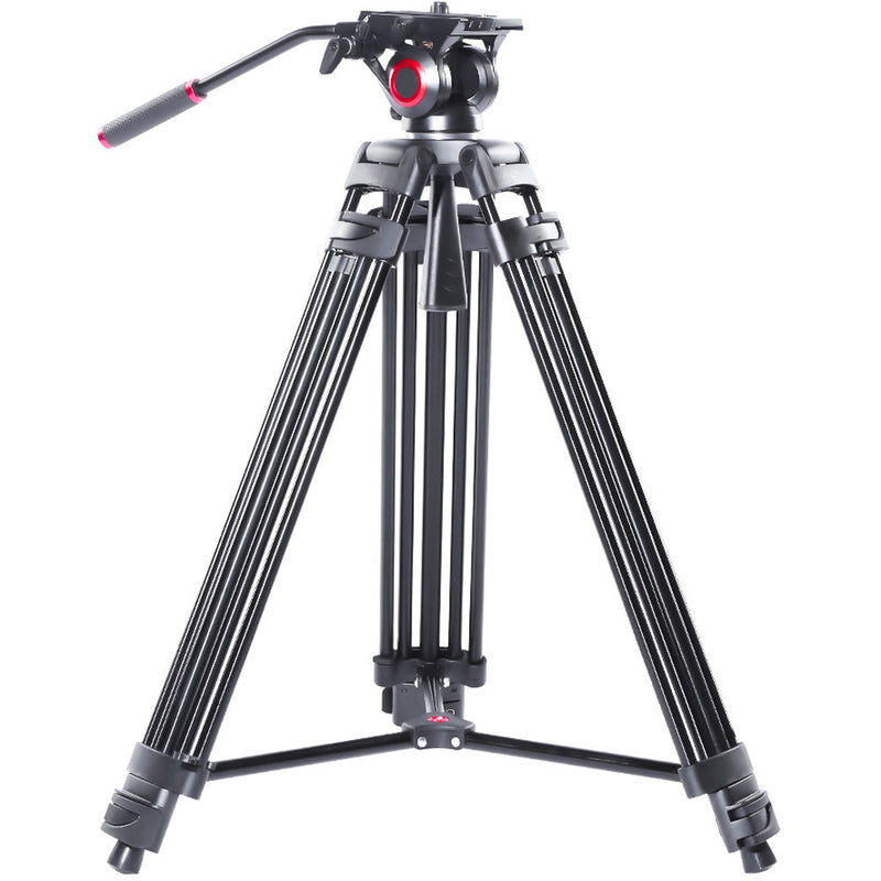 miliboo MTT601A Professional Aluminum Tripod and Fluid Head with Mid-Level Spreader