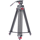 miliboo MTT602A Professional Aluminum Tripod and Fluid Head with Mid-Level Spreader