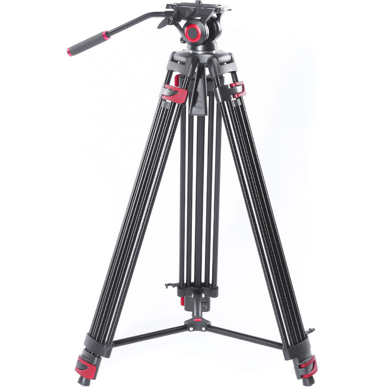 miliboo MTT602A Professional Aluminum Tripod and Fluid Head with Mid-Level Spreader