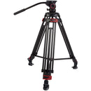 miliboo MTT604A Professional Aluminum Tripod and Fluid Head with Mid-Level Spreader