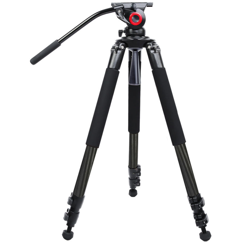 miliboo MTT701B Portable Tripod Kit with Fluid Head (Carbon Fiber)