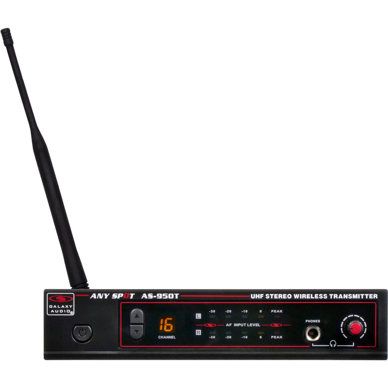 Galaxy Audio AS-950N Any Spot Series Wireless Personal Monitoring System (N Band, 518 - 542 MHz)