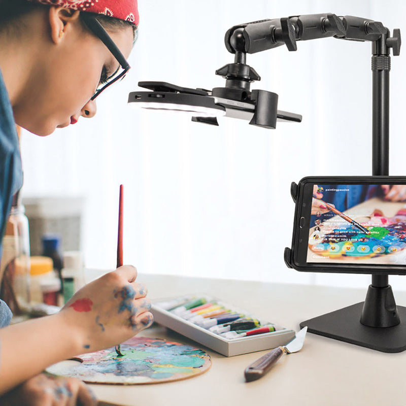 ARKON Remarkable Creators Phone and Tablet Stand with Ring Light Bundle