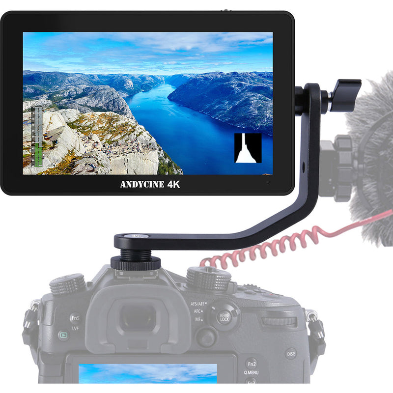 ANDYCINE A6 Lite 5" Full HD HDMI Input/Output Monitor with 4K Support/DC Out /Tilt Arm