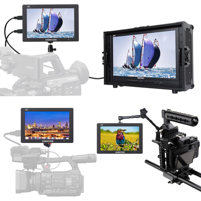 ANDYCINE T7 7" 4K HDMI Input/Output 1920 x 1200 On-Camera Monitor