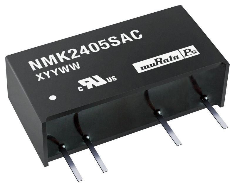 MURATA POWER SOLUTIONS NMK1215SC Isolated Board Mount DC/DC Converter, 3kV Isolation, 2 Output, 2 W, 15 V, 67 mA, -15 V, 67 mA