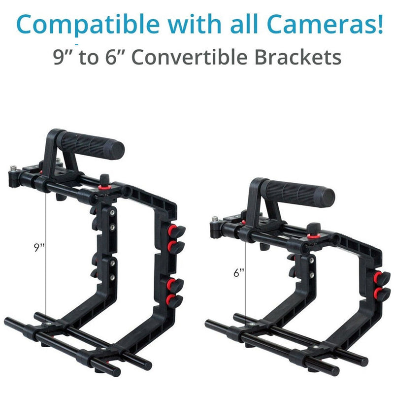 FILMCITY DSLR Camera Cage Shoulder Mount Rig Kit with Follow Focus