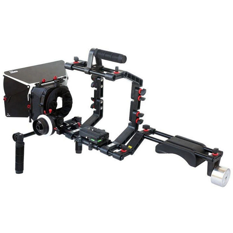 FILMCITY DSLR Camera Cage Shoulder Mount Rig Kit with Follow Focus