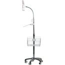 CTA Digital Gooseneck Tablet Floor Stand with Storage Basket