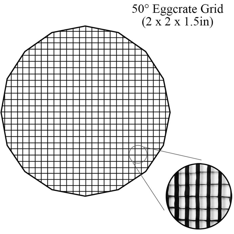 FotodioX Pro 48" Eggcrate Grid 50-Degree For 48" Deep Ez-Pro Parabolic Softboxes