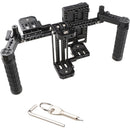 CAMVATE Director's Monitor Cage with V-Mount Splitter & Rubber Grips