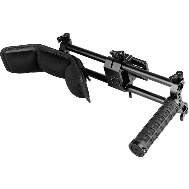 CAMVATE Single-Grip Shoulder Rig with Manfrotto-Type Quick Release (15mm LWS)