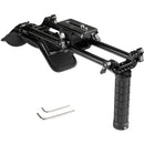 CAMVATE Single-Grip Shoulder Rig with Manfrotto-Type Quick Release (15mm LWS)