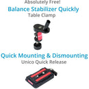 FLYCAM 5000 Video Stabilizer with Quick Release Plate and Table Clamp