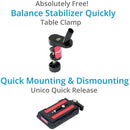 FLYCAM HD-5000 Video Stabilizer with Quick Release Plate and Table Clamp