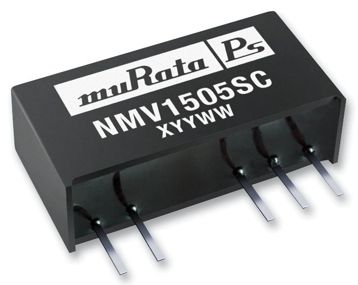 MURATA POWER SOLUTIONS NMV1215SAC Isolated Board Mount DC/DC Converter, 3kV Isolation, Fixed, 1 Output, 10.8 V, 13.2 V, 1 W, 15 V