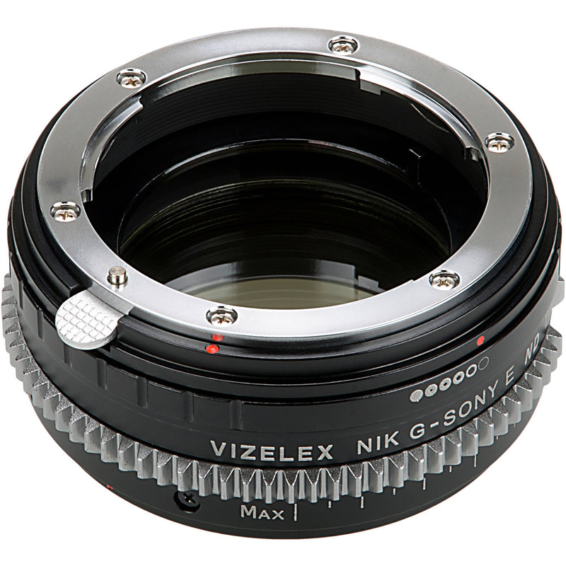 FotodioX Vizelex Cine ND Throttle Adapter-Nikon Nikkor F Mount G-Type D/SLR Lens to Sony Alpha E-Mount