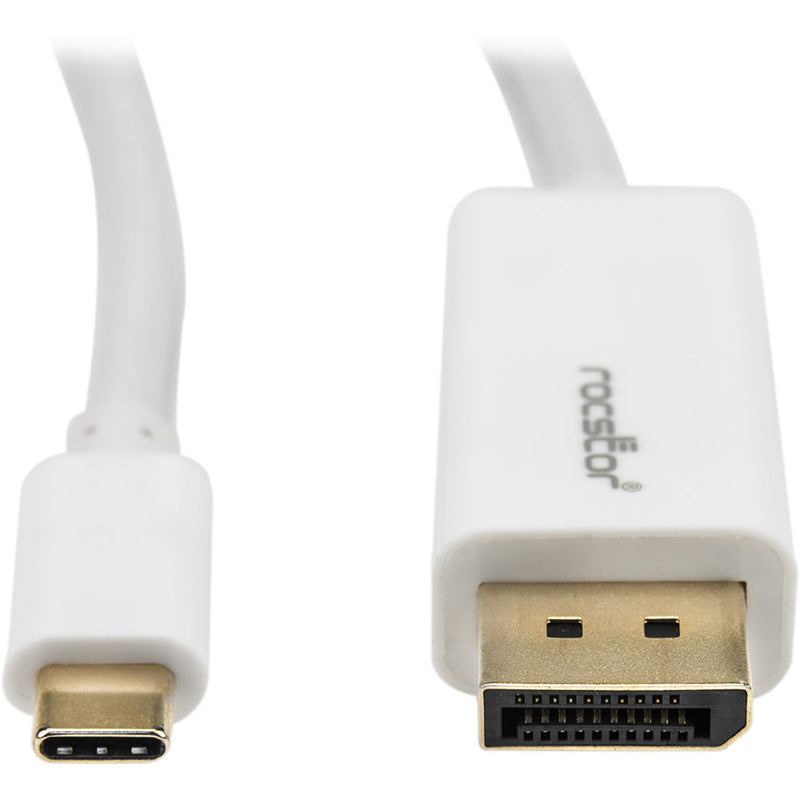 Rocstor USB Type-C to DisplayPort 4K Cable (6', White)