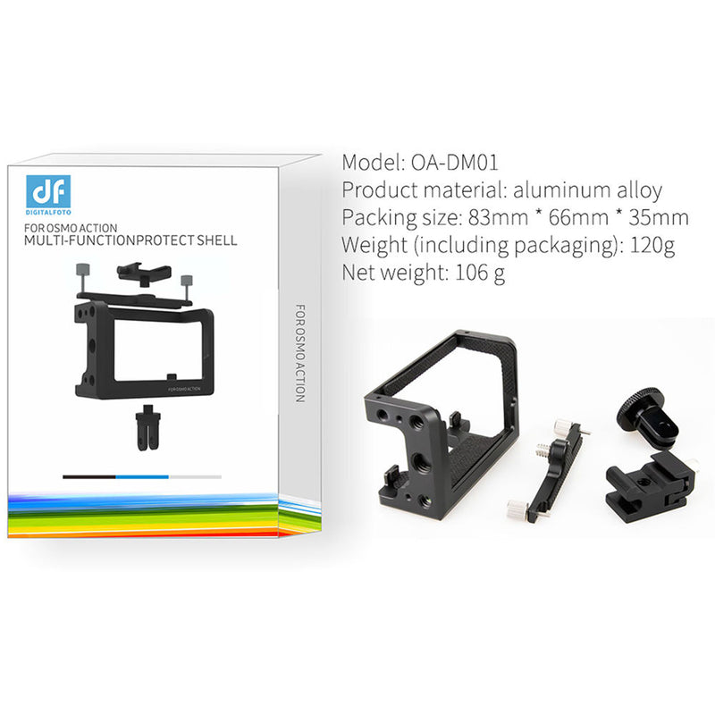 DigitalFoto Solution Limited Osmo Action 4K Vlogging Cage with Shoe Mount