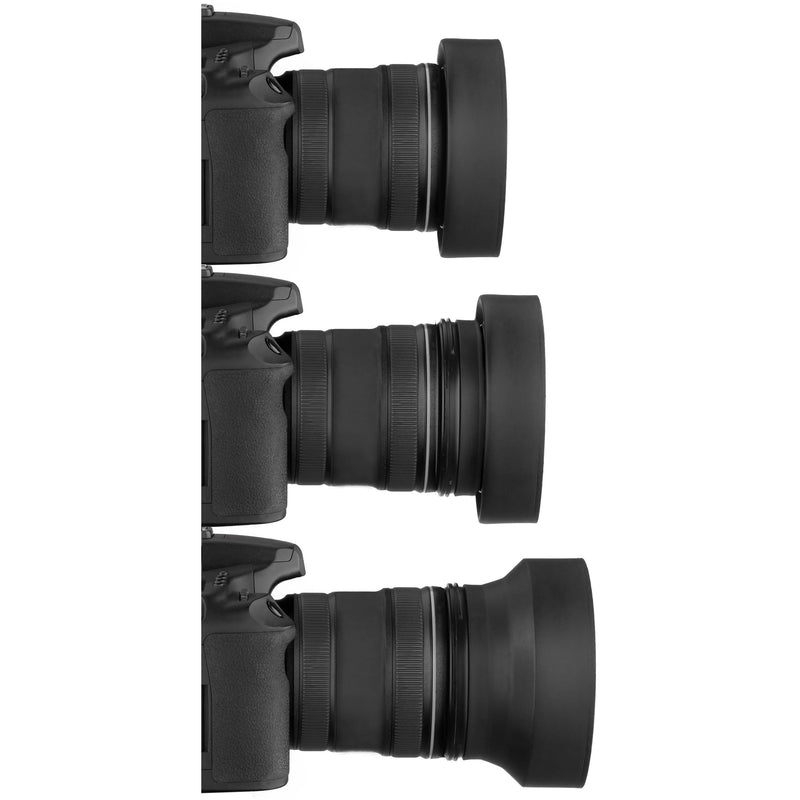 Sensei LHR2-T62 3-In-1 Rubber Lens Hood (62mm)