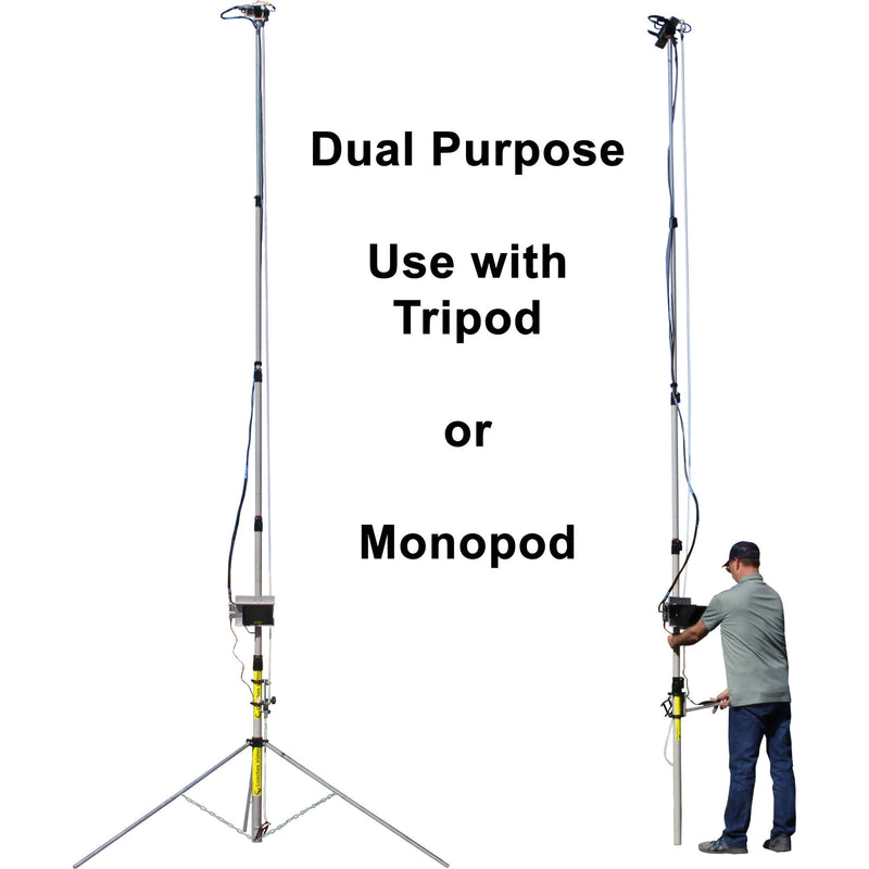 Coaches Video Rover 18' Dual Purpose Monopod/Tripod Telescoping Camera System