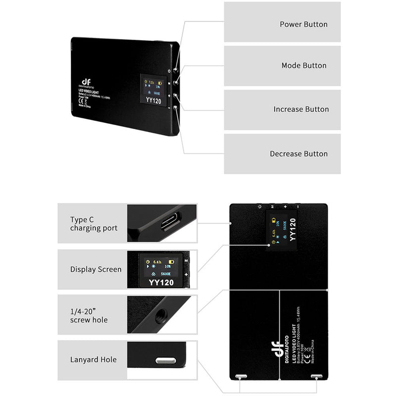 DigitalFoto Solution Limited 10W Bi-Color Ultra-Thin 120-LED Panel (3200-5600K)