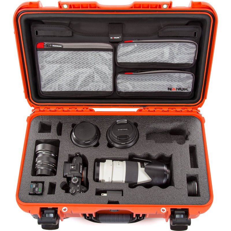 Nanuk 935 Wheeled Case for Sony a7R Camera (Orange)