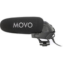 Movo Photo On-Camera Shotgun Microphone With Superior Noise-Reduction Suspension Mount