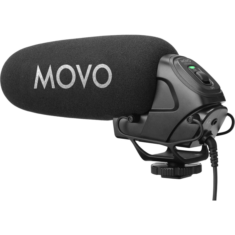 Movo Photo On-Camera Shotgun Microphone With Superior Noise-Reduction Suspension Mount