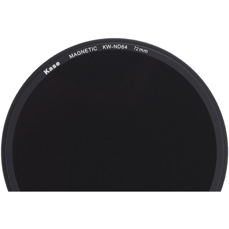 Kase Wolverine Magnetic ND64 Solid Neutral Density 1.8 Filter with 72mm Lens Adapter Ring (6-Stop)