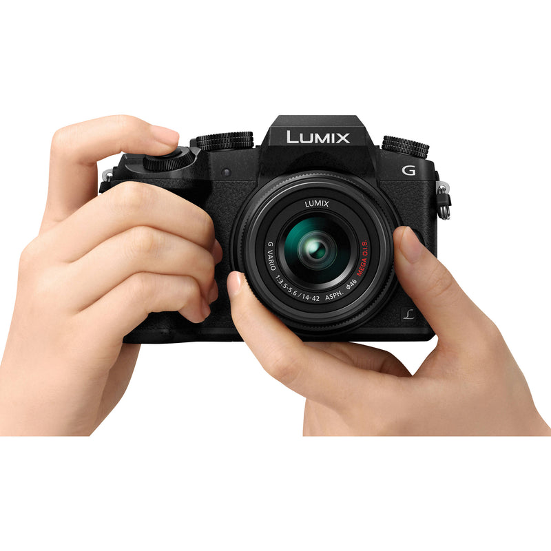 Panasonic Lumix DMC-G7 Mirrorless Micro Four Thirds Digital Camera with 14-42mm and 45-150mm Lenses (Black)